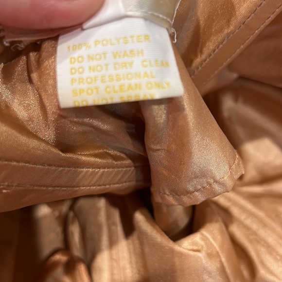 Vintage Paris collection sweetheart gold strapless mermaid tulle gown small - Picture 8 of 10